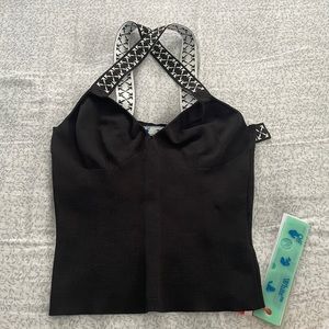 Off White Bold Tank Top Black